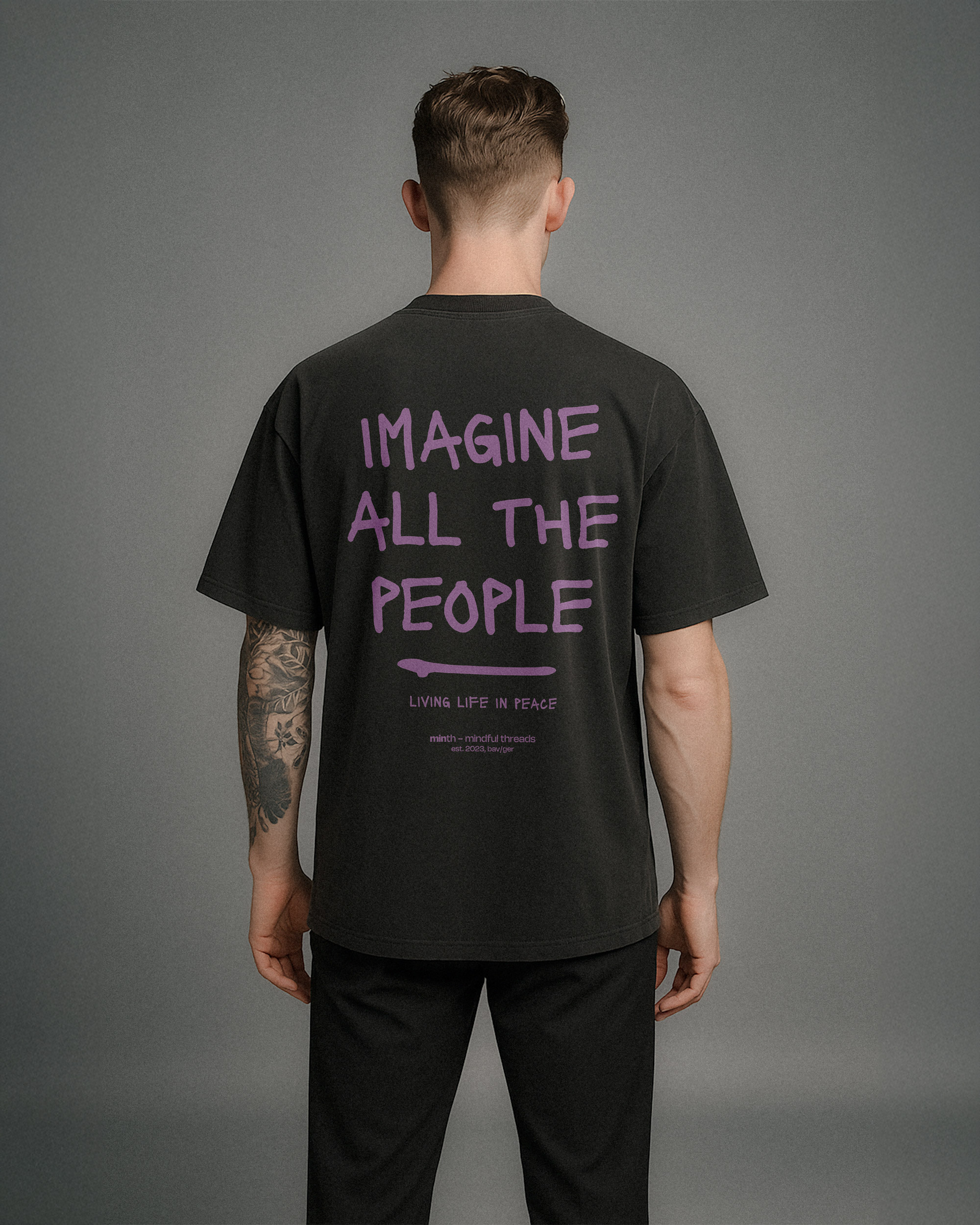 IATP no.2 - Oversize Tee, vintage-black – Bild 2